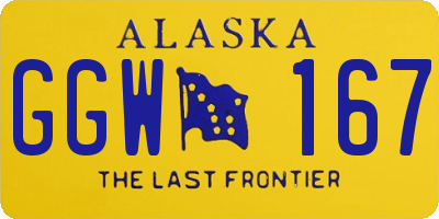 AK license plate GGW167