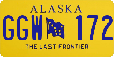 AK license plate GGW172