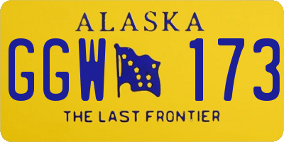 AK license plate GGW173