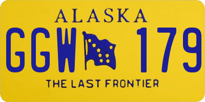AK license plate GGW179
