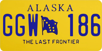 AK license plate GGW186