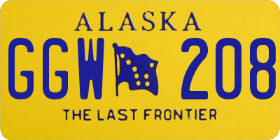 AK license plate GGW208