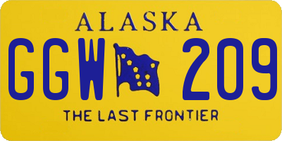 AK license plate GGW209