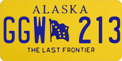 AK license plate GGW213