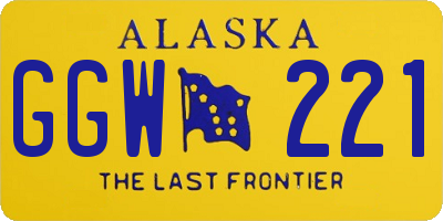 AK license plate GGW221