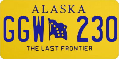 AK license plate GGW230