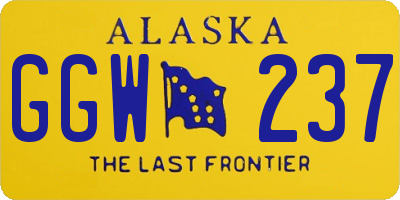 AK license plate GGW237