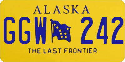 AK license plate GGW242