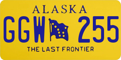 AK license plate GGW255