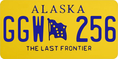 AK license plate GGW256