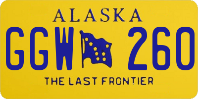 AK license plate GGW260