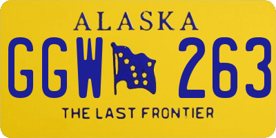 AK license plate GGW263