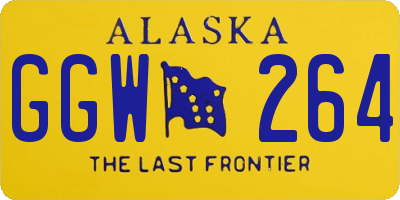 AK license plate GGW264