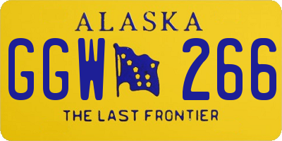 AK license plate GGW266