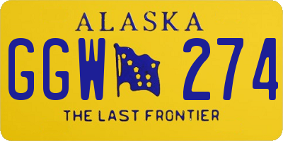 AK license plate GGW274