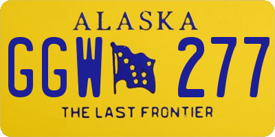 AK license plate GGW277