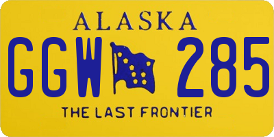 AK license plate GGW285