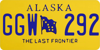 AK license plate GGW292