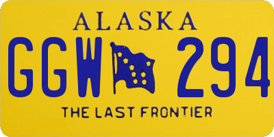 AK license plate GGW294