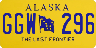 AK license plate GGW296