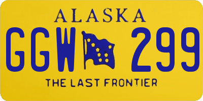 AK license plate GGW299