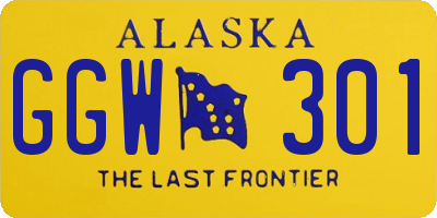 AK license plate GGW301