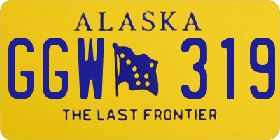 AK license plate GGW319