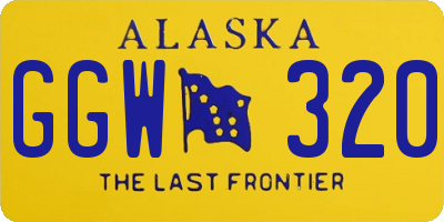 AK license plate GGW320