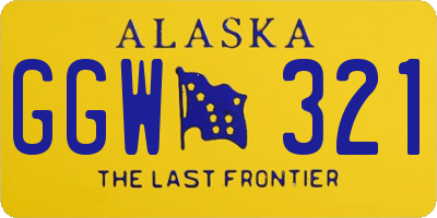 AK license plate GGW321