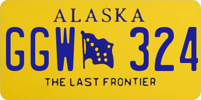 AK license plate GGW324