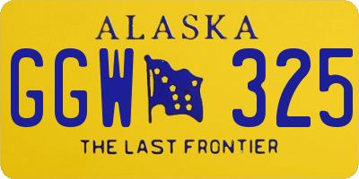 AK license plate GGW325