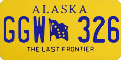 AK license plate GGW326