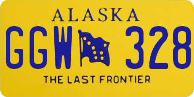 AK license plate GGW328