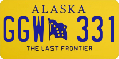 AK license plate GGW331