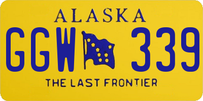 AK license plate GGW339