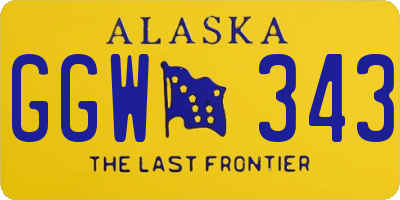 AK license plate GGW343