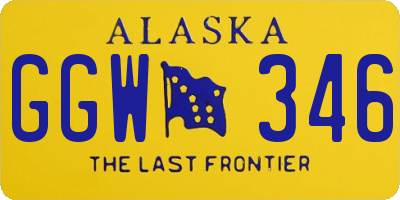 AK license plate GGW346