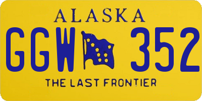 AK license plate GGW352