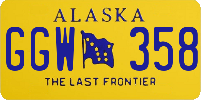 AK license plate GGW358
