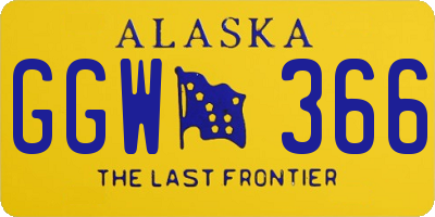 AK license plate GGW366