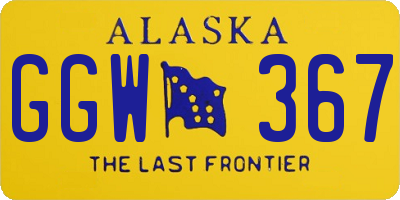 AK license plate GGW367