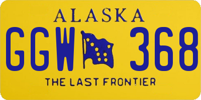 AK license plate GGW368