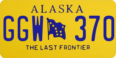 AK license plate GGW370