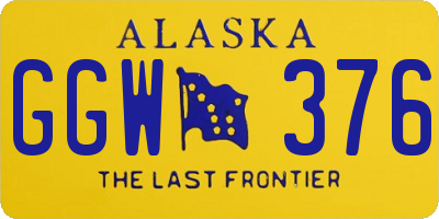 AK license plate GGW376