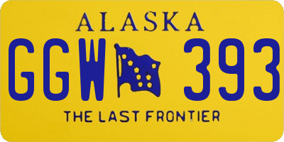 AK license plate GGW393