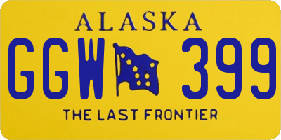 AK license plate GGW399