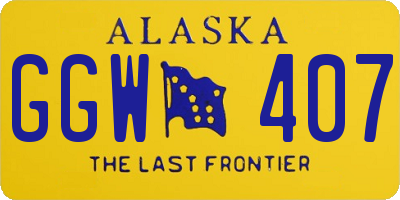 AK license plate GGW407