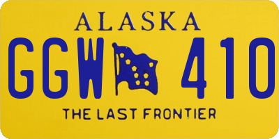 AK license plate GGW410