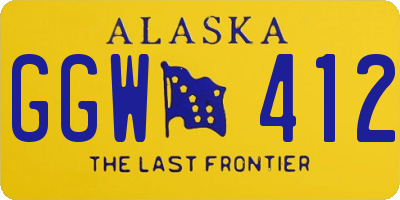 AK license plate GGW412