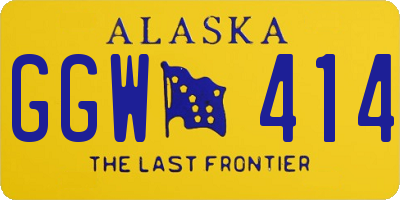 AK license plate GGW414